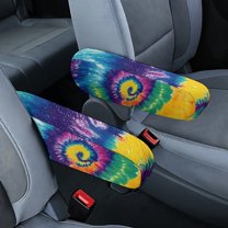 Yuyamidu Whilpool Tie Dye Car Seat Armrest Covers 1 Pair Car Front Seat Armrest Cover Soft Car Armrest Protective Cover Auto Armrest Accessories Replacement