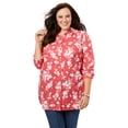 thumbnail image 5 of Roaman's Women's Plus Size Kate Tunic Big Shirt Button Down Tunic Shirt, 5 of 6