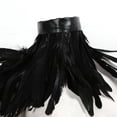 thumbnail image 4 of Doomiva Women's Gothic Feather Shrug Cape Victorian Scarf Cape Shawls Elegant Shoulder Wings Black One Size, 4 of 7