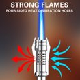 thumbnail image 6 of Harlier Long Torch Lighters, Butane Torch Lighter Refillable Gas Jet Flame Lighter, Adjustable Windproof Pen Torch Lighter for Camping Candle Grill BBQ Outdoor Fireworks (Fuel Not Included), 6 of 7