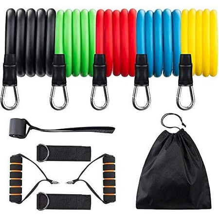 Exercise Bands Resistance Loop Bands Workout Bands Fitness Bands with Instruction Guide Stretch Bands Physical Therapy Bands for Women Men Set of 5