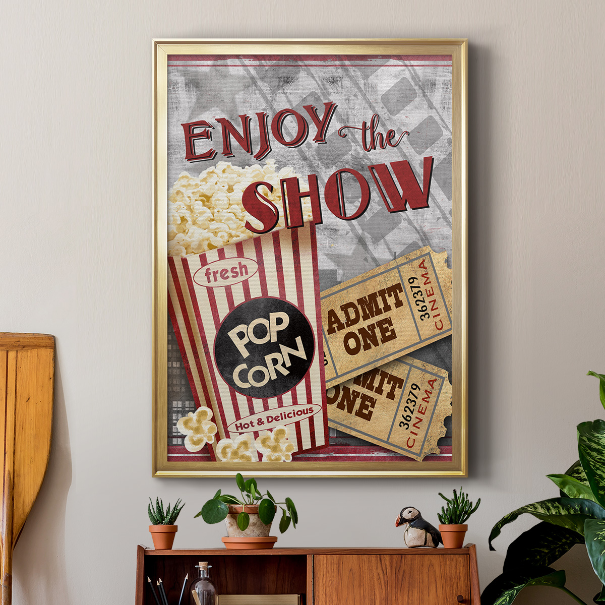 Movie Night I Premium Framed Print - Ready to Hang