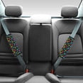 thumbnail image 2 of Chririnla Colorful Paw Print & Heart Pattern Car Seat Belt Pads Reduce Impact Seat Belt Shoulder Pad Magic Tape Comfortable Compatible with Sedan Truck, 2 of 8