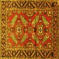 thumbnail image 1 of Ahgly Company Indoor Square Persian Yellow Traditional Area Rugs, 4' Square, 1 of 4