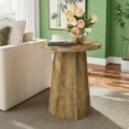 thumbnail image 5 of Rustic Farmhouse Round Pedestal Table, Octagonal Base, Water/Scratch-Resistant for Living Room/Bedroom, 5 of 6