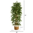 thumbnail image 4 of Nearly Natural T3055 6 ft. Artificial Bamboo Tree with Handmade Jute & Cotton Basket, Green, 4 of 4