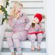 thumbnail image 4 of Conjunto de 2 pijamas navideños familiares de algodón con estampado para padres e hijos., 4 of 8