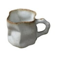 thumbnail image 3 of GROWTH TANK Mug Irregular Tea Ceremony Accessories Holiday Gift Rough Pottery Coffee Mug white, 3 of 9