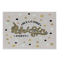 thumbnail image 1 of Unicorn Party Cutting Board, Hand Drawn Lettering with Pale Pink Dots and Stars Background, Decorative Tempered Glass Cutting and Serving Board, Small Size, Apricot Pale Pink Black, by Ambesonne, 1 of 1