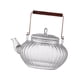 thumbnail image 1 of Estufas de tetera de vidrio martillado té hervido hervidor de té transparente floreciendo y fabricante de hojas sueltas para restaurante al aire libre 600 ml, 1 of 8