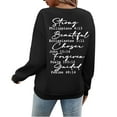 thumbnail image 3 of Christian Sweatshirts for Women 2025 God Says I Am Bible Verse Sweatshirt Long Sleeve Crewneck Pullover Tops, 3 of 8
