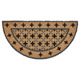 thumbnail image 5 of VHC Brands Charleston Mosaic Black Grey Coir Rug Half Circle 16.5x33, 5 of 5