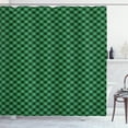 thumbnail image 1 of Ambesonne Plaid Shower Curtain, Diagonal Tartan Green, 69"Wx84"L, Green Black White, 1 of 3