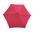 thumbnail image 3 of Aukfa 10ft Patio Solar LED Lighted Outdoor Umbrellas with Cross Base for Market Beach Pool - Red, 3 of 8