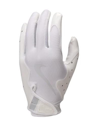 Nike Vapor Jet 8.0 Football Gloves White  White  Platinum Small