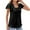 Black, variant on Lumivie Womens Tops Summer Sexy Dressy Tshirts Shirts For Women Fitted Women Blouses Dressy Work Womens T Shirts Loose Fit Cotton V-Neck