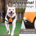 thumbnail image 3 of Arnés naranja para perros grandes, ajustable, reflectante y antitirones, fácil de poner, con asa de control, transpirable, duradero, para perros medianos y grandes., 3 of 5