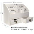 thumbnail image 4 of Excello Global Products Rustic Wood Office Desk Organizer - White - EGP-HD-0353, 4 of 5