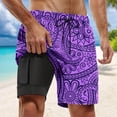 thumbnail image 2 of Kcolen Swim Trunks Men 5 Inch Solid Swim Shorts Men Loose Bathing Suit Soft Compression Liner Summer Beach Swimming Shorts for Men, 2 of 4