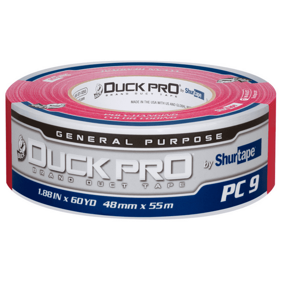 Shurtape Duck Pro General Purpose Cloth Duct Tape (PC-9C): 2 in. (48mm actual) x 60 yds. (Red)