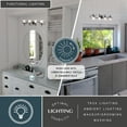 thumbnail image 3 of VAXCEL Bella 4-Light Matte Black Bathroom Vanity Fixture, White Glass Shade, 3 of 12