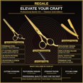 thumbnail image 4 of REGALE Gold Pro Barber Kit 5-Piece Professional Set include Titanium Gold Scissors, Shears, Razor & Comb and Case, Premium Hair cutting kit set, 4 of 8