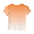 thumbnail image 5 of Dwellite Girls V-Neck Shirts Short Sleeve Cute Summer Tee Shirts Baggy Soft Tops 3-13 Years Orange 120, 5 of 7