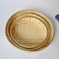 thumbnail image 3 of Natural Handmade Woven Bamboo Sieve Tray Bulk Food Flat Fruit Bread Storage Basket, 3 of 5