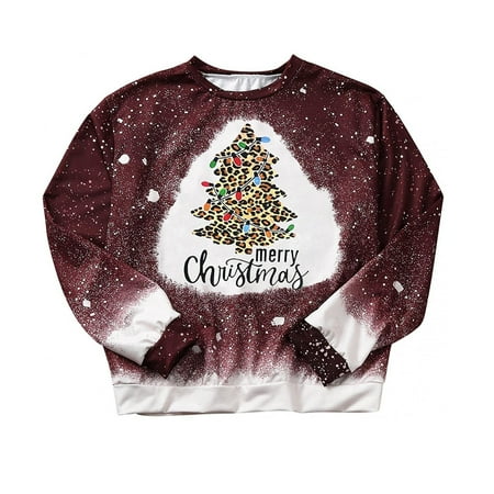 

Sweatshirt Womens Long Sleeve Letters Print Shirts Crewneck Plus Size Sweatshirts Pullover