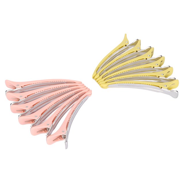 Pinzas Para El Pelo Con Pico De Pato, Mango Antideslizante, 12 Piezas, Pinzas Para El Pelo De Colores Brillantes A Prueba De Caídas Para El Hogar YLSHRF Hair Clips