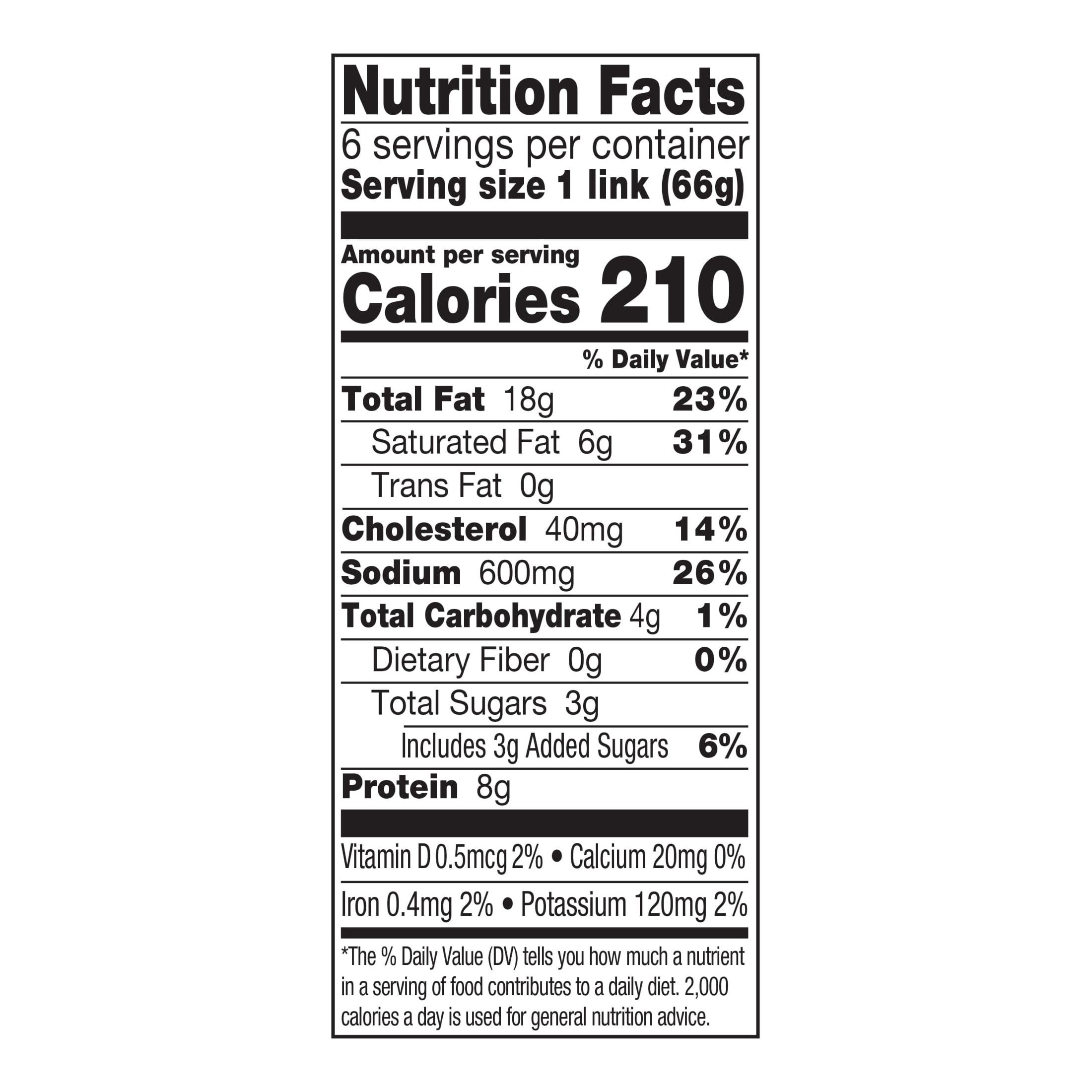Johnsonville Dr Pepper Pork Sausage Links, Cooked, Refrigerated, 14oz Package