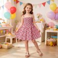 thumbnail image 4 of Tdoqot Toddler Flower Girls Dress- Sleeveless Cute Midi Dreess Crewneck Summer Casual Dresses, 4 of 9