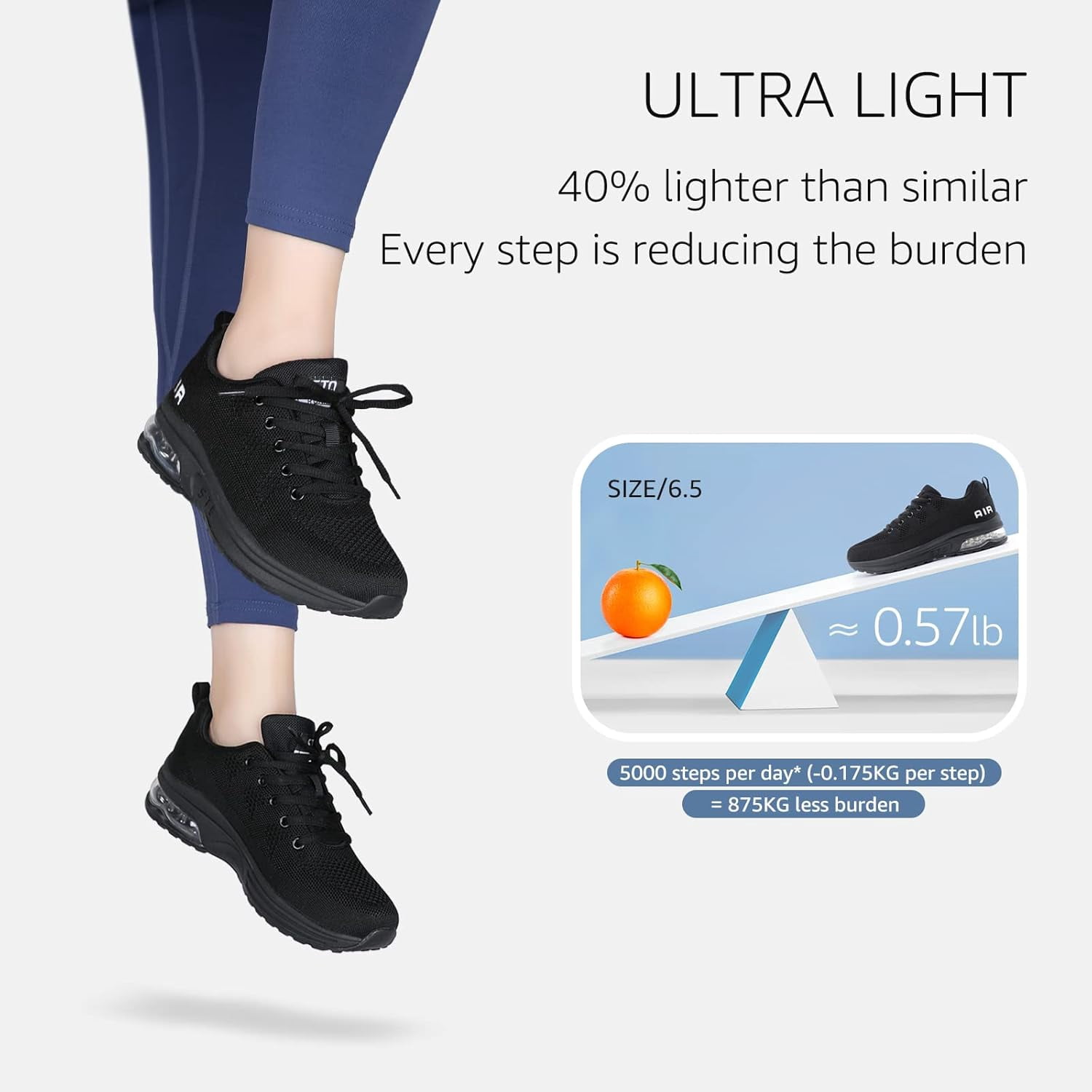 Women's Running Shoes Lightweight Anti Slip Walking Tennis Shoes Athletic Workout Gym Cross Training Sneakers
