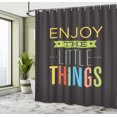 thumbnail image 5 of Ambesonne Saying Shower Curtain, Modern Calligraphy Letter, 69"Wx70"L, Multicolor, 5 of 5