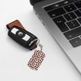 thumbnail image 6 of Goofa Coffee Rugby Printed Rectangular Metal Keychain Bag Charm Floral Charm for Purse Keys Metal Keyring Gift for Women Accessories, 6 of 7