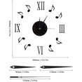 thumbnail image 2 of nipocaio Bois Horloges Murales Note de Musique Autocollant Notes de Musique 3D et Chiffres Romains Vinyle Disque Design d'Intérieur Moderne Décoration d'Intérieur, 2 of 5