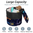 thumbnail image 2 of PhooArto Drawstring Cosmetic Bag, Barrel Shaped Portable Travel Makeup Bags, Electric Guitars Pattern Large Capacity Waterproof Multifunctional Bucket Toiletry Bag, 2 of 6