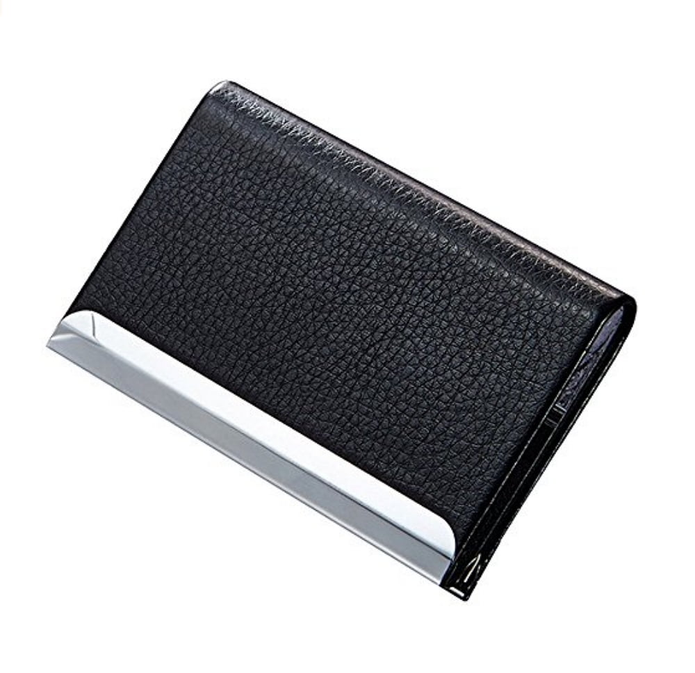 Hot Black Pocket PU Leather Business ID Credit Card Holder Case Wallet 