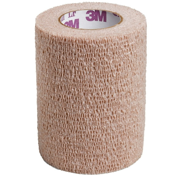 3M Coban LF Elastic / NonWoven Self-Adherent Cohesive Bandage Beige NonSterile 3" x 5 Yd 24 Ct