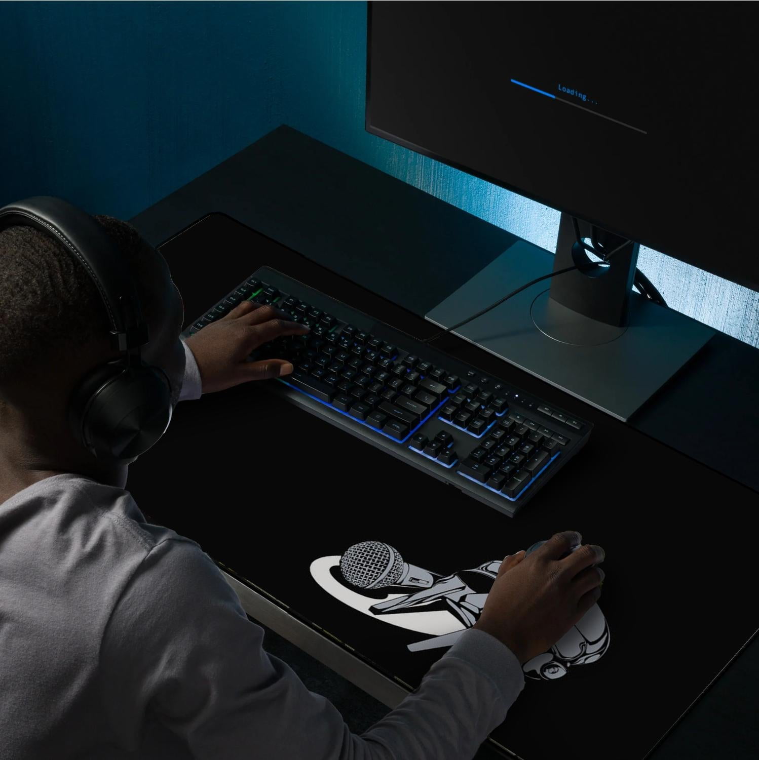 MF DOOM Gaming Mousepad, Anti-Slip Rubber Base Gaming Deskpad, Large Desk Mat for Gamers and Fans