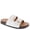White, variant on Women’s Slide Sandals Double Adjustable Buckle Faux Leather Sandals with Cork Footbed, Cushioned Arch Support, Lightweight Non-Slip Casual Summer Walking Sandals