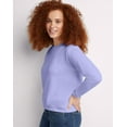 thumbnail image 2 of Hanes EcoSmart Women's Fleece Sweatshirt, V-Notch Peri Blue M, 2 of 6