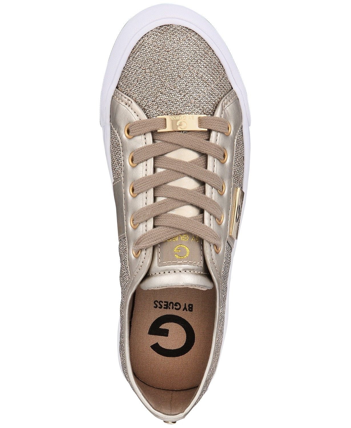ondanks bovenstaand Selectiekader G by Guess Women's Lace Up Leather Quilted Fabric Glitter Sneakers Shoes  Gold (6.5) - Walmart.com
