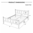 thumbnail image 5 of Cterwk Wood Platform Bed Frame with Headboard and Footboard, Modern Bed Frame for Bedroom, Living Room, Black, 5 of 9