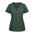 thumbnail image 3 of Puntoco - Camiseta de manga corta para mujer con cuello en V y bolsillo con cremallera Puntoco Puntoco-2159, 3 of 5