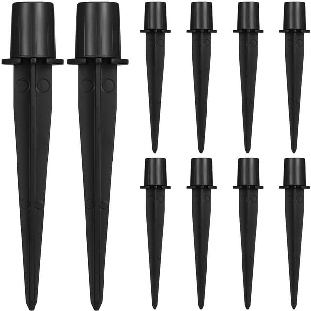 SHISUYAN 10 Pcs Ground Spike Replacement Garden Solar Light Stakes Metal Spike Yard Stakes Pathway Lights Spike Replacement