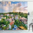 thumbnail image 1 of Ambesonne Colorful Shower Curtain, Village Skyline Scene, 69"Wx84"L, Multicolor, 1 of 3