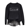 thumbnail image 4 of MaFYtyTPR Sweatshirts for Women Women's Round Neck Fashion Casual Printed Hoodless Long Sleeved Top ZB-Black L, 4 of 4