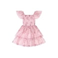 thumbnail image 5 of Kensie Girl Sleeveless Printed Soft Mesh Mauve Dress, Sizes 4-16, 5 of 6