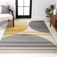thumbnail image 5 of JONATHAN Y UNIQUE 5 x 8 Area Rug, Nicky Striped Circles - Gray/Yellow/Cream, UNQ100A-5, 5 of 9